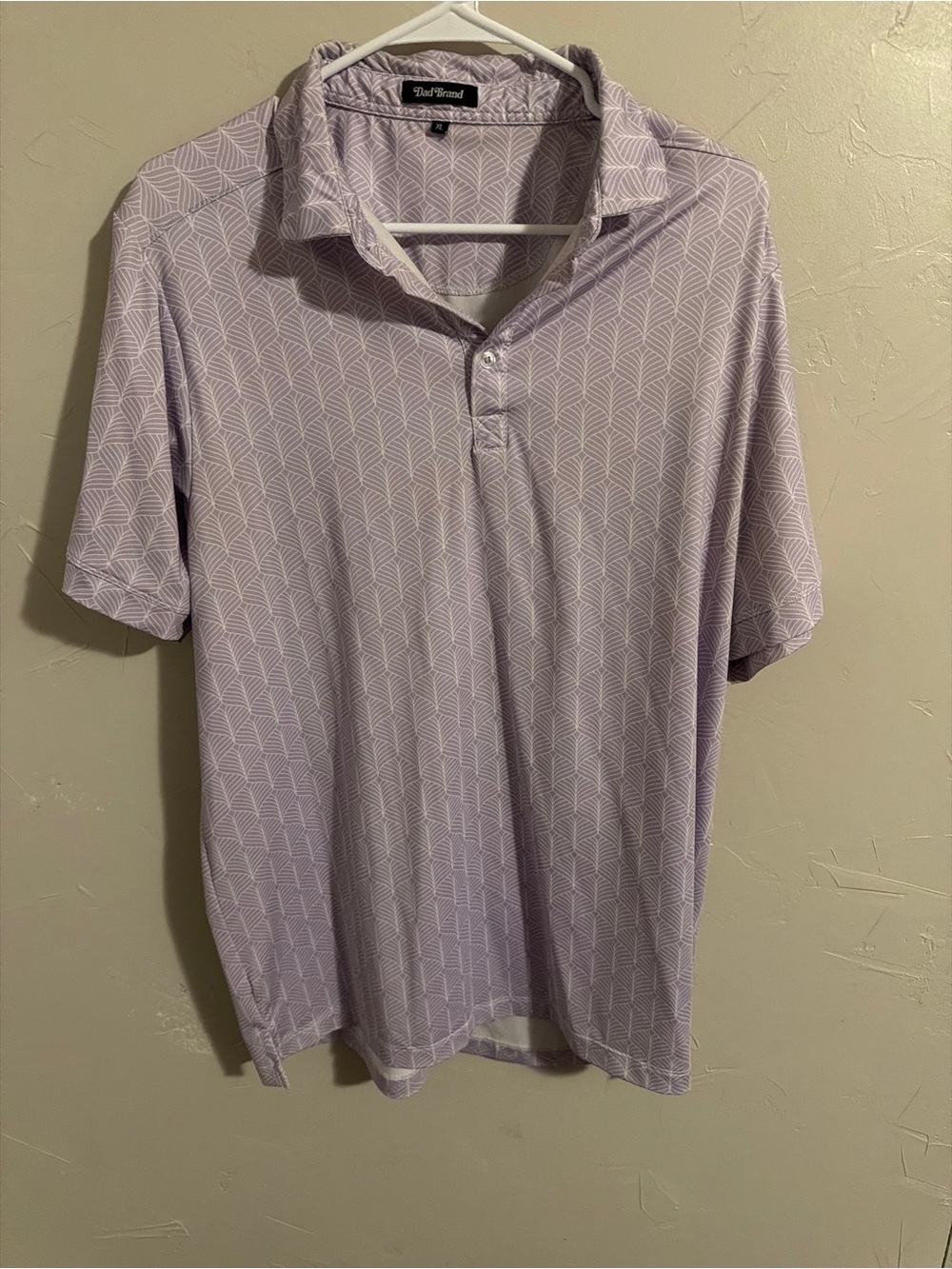 Men's Lilac Patterned Polo